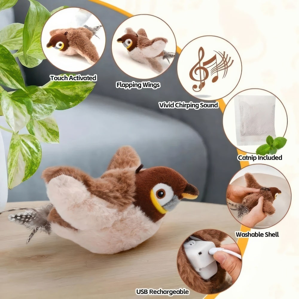 BirdyFlap™ Interaktives Katzenspielzeug